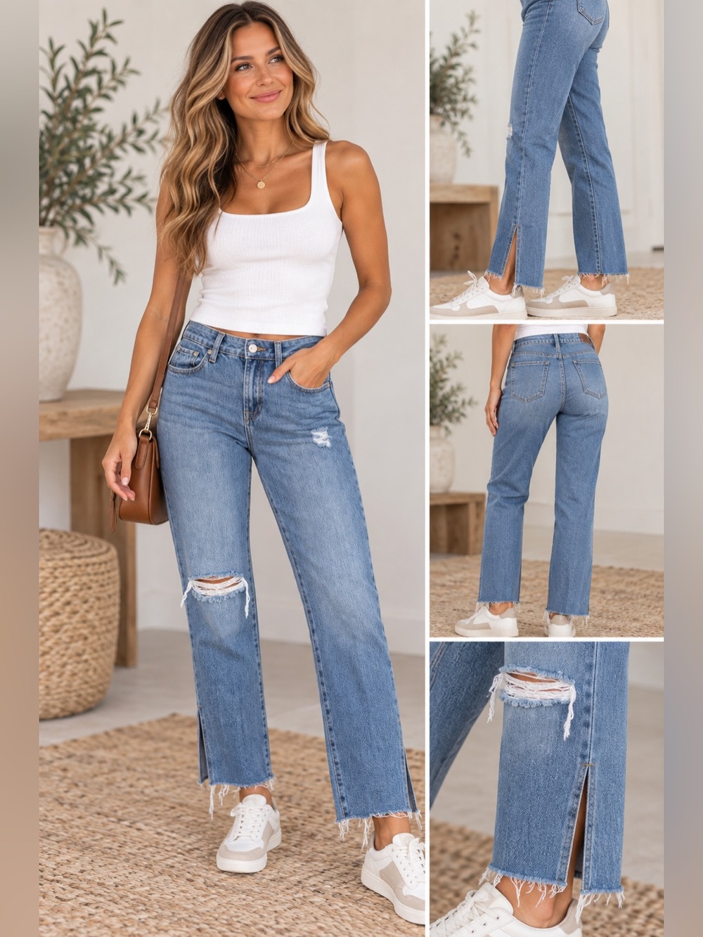 Sincerely Jules High Rise Distressed Straight Leg Jeans - Size 1/25 #113